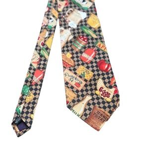 Beans McGee Mens Cotton Necktie Farm Fresh Eggs Pumpkin Potato‎ Novelty Tie USA